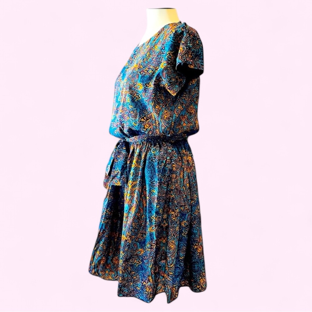 🩵NWT ALEX & ALEX Mosaic Dress - Sz L, flowy & smooth, feels like silk